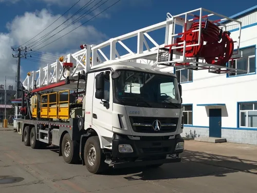 Workover rig truck